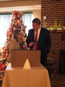 Brian Urban talking at podium